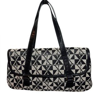 MAXX New York Geometric Black Shoulder Bag
